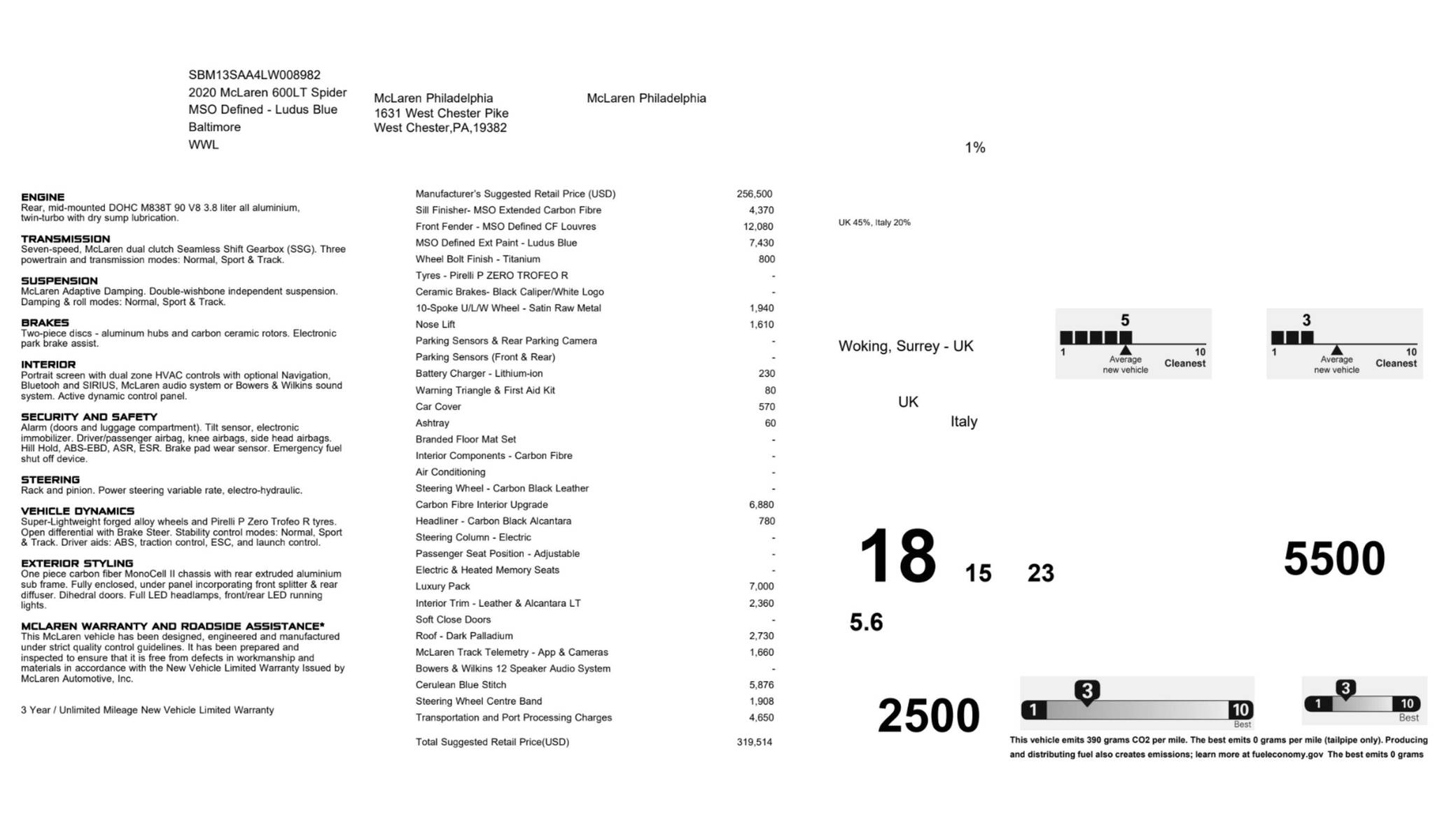 2020 McLaren 600LT Spider photo 84