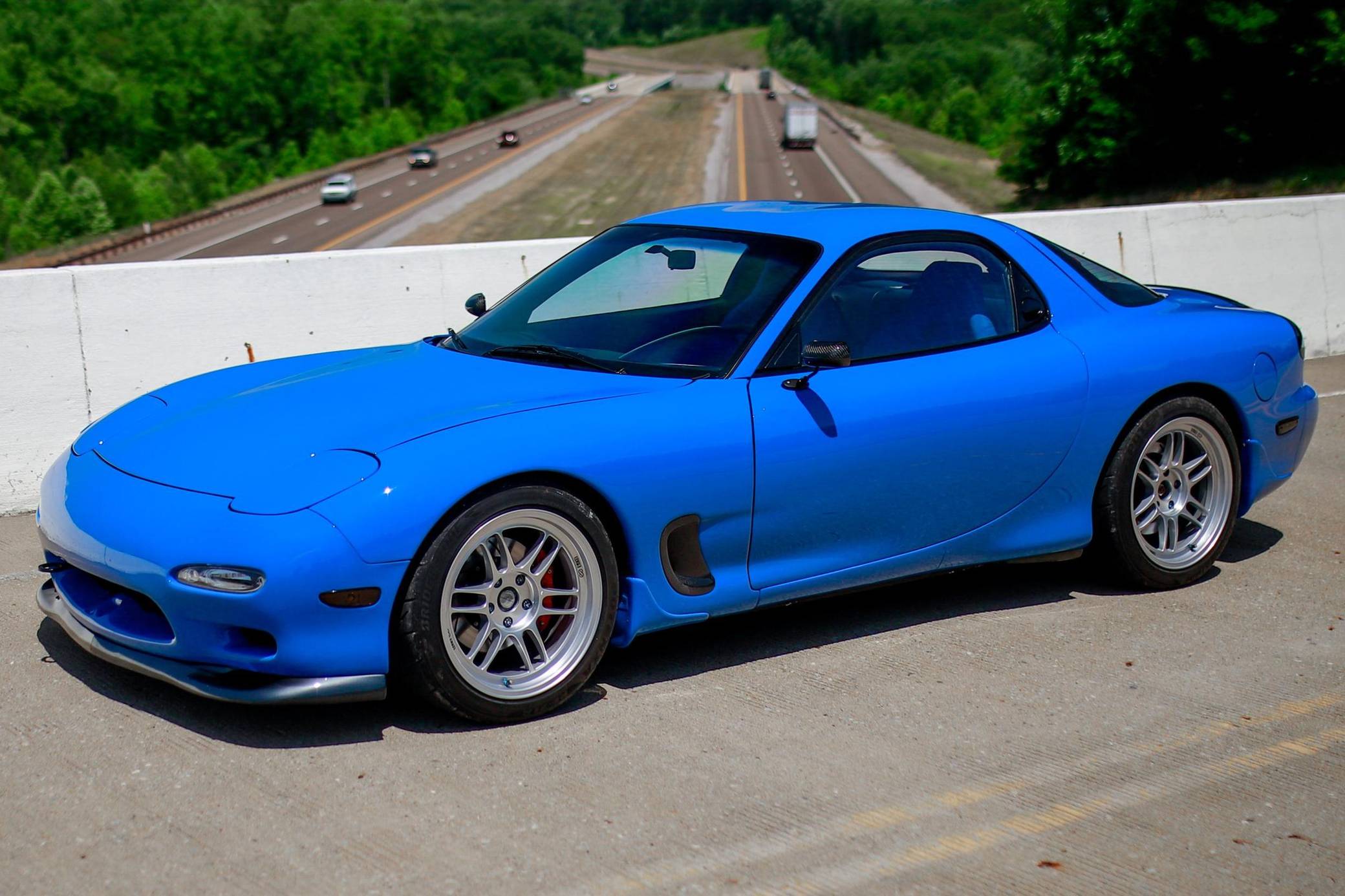 No.807 Mazda RX-7 Turbo Super 8 ライトブルー Yatming No. 807 Mazda RX-7 Turbo Super 8 Light Blue Die Cast Toy