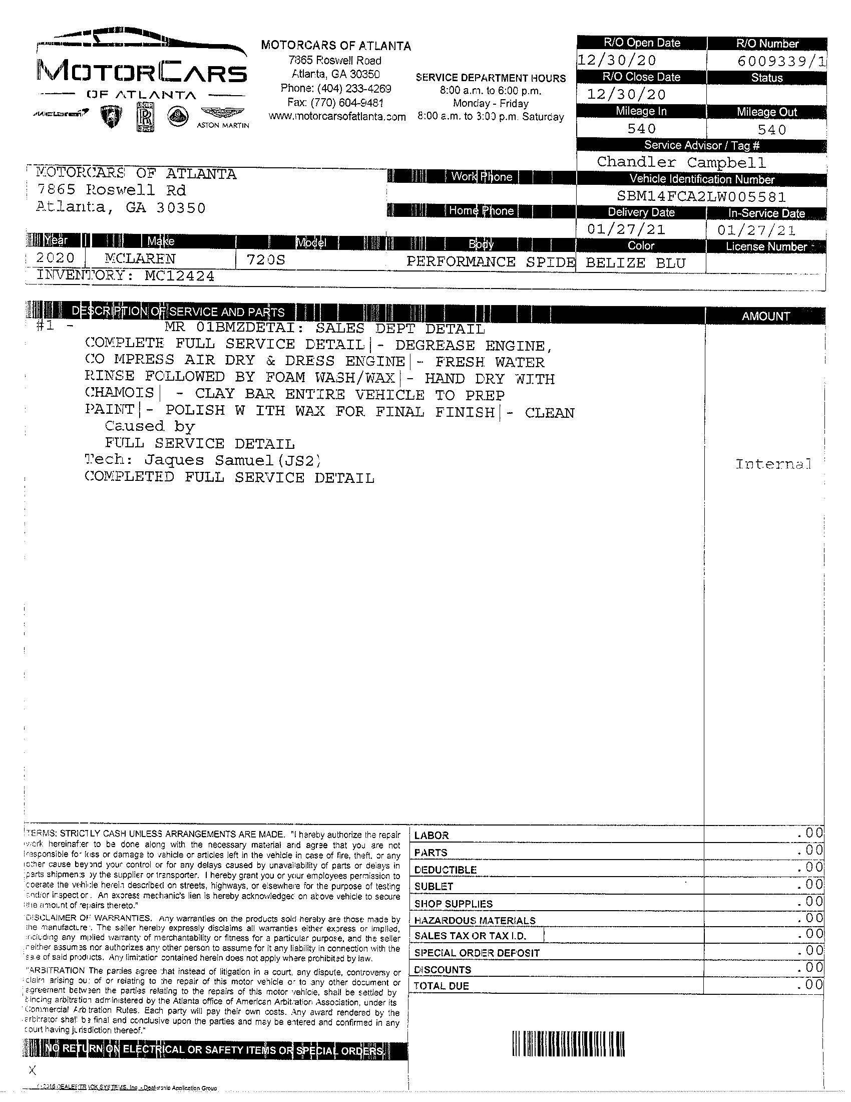 2020 McLaren 720S Spider Performance photo 111