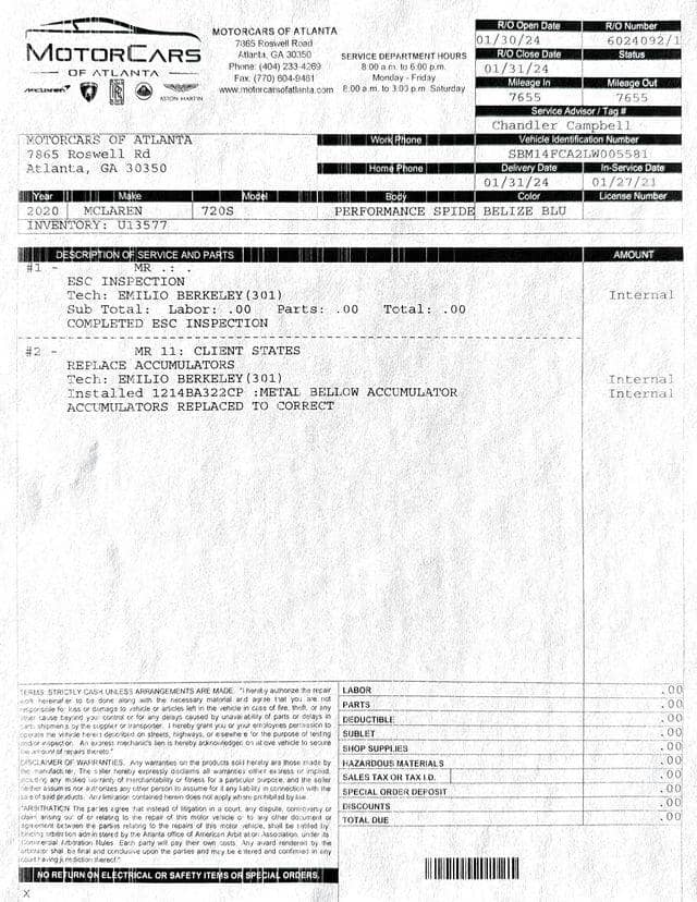 2020 McLaren 720S Spider Performance photo 100