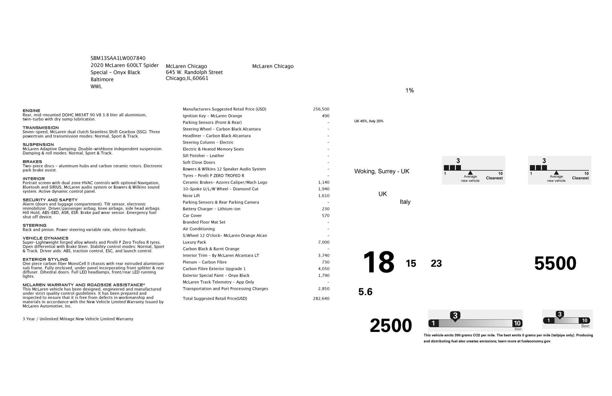 2020 McLaren 600LT Spider photo 88