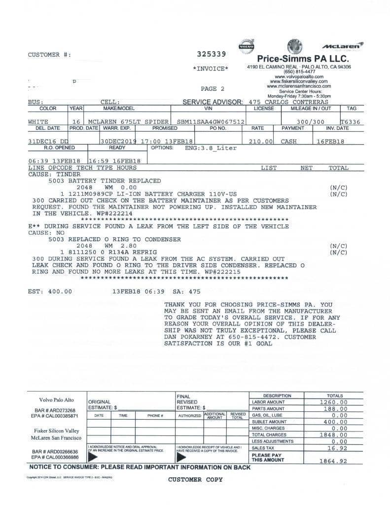 2016 McLaren 675LT Spider photo 134