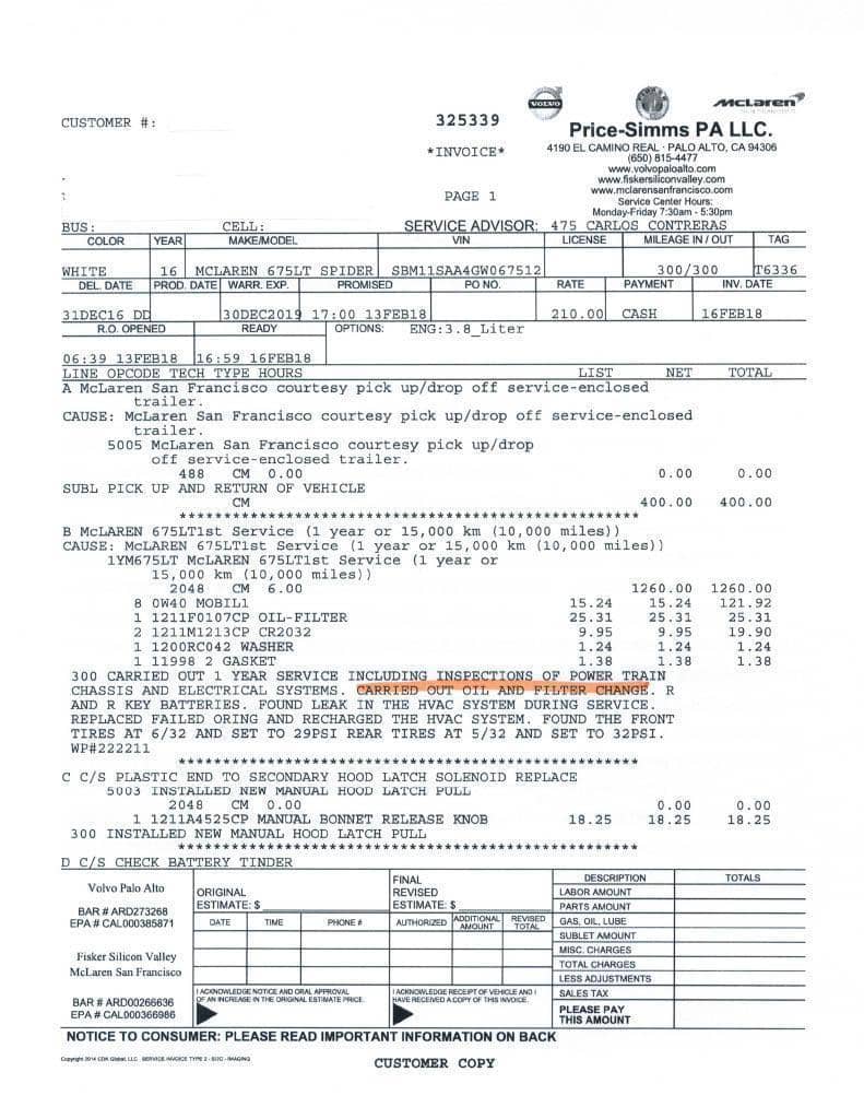 2016 McLaren 675LT Spider photo 133