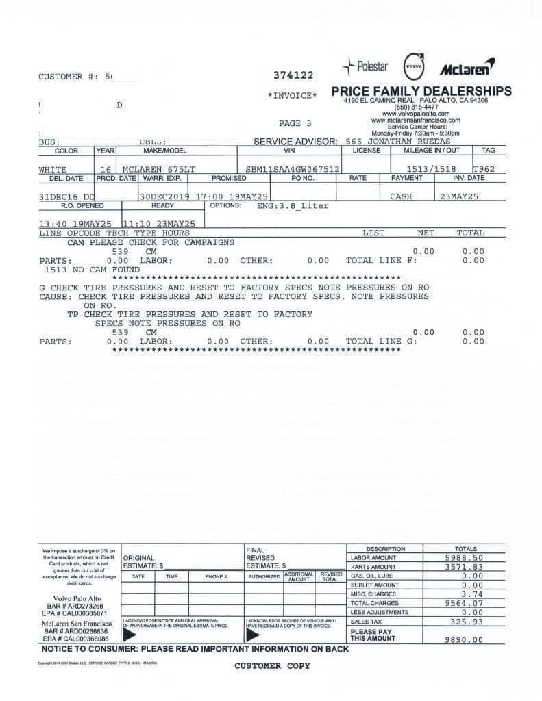 2016 McLaren 675LT Spider photo 127