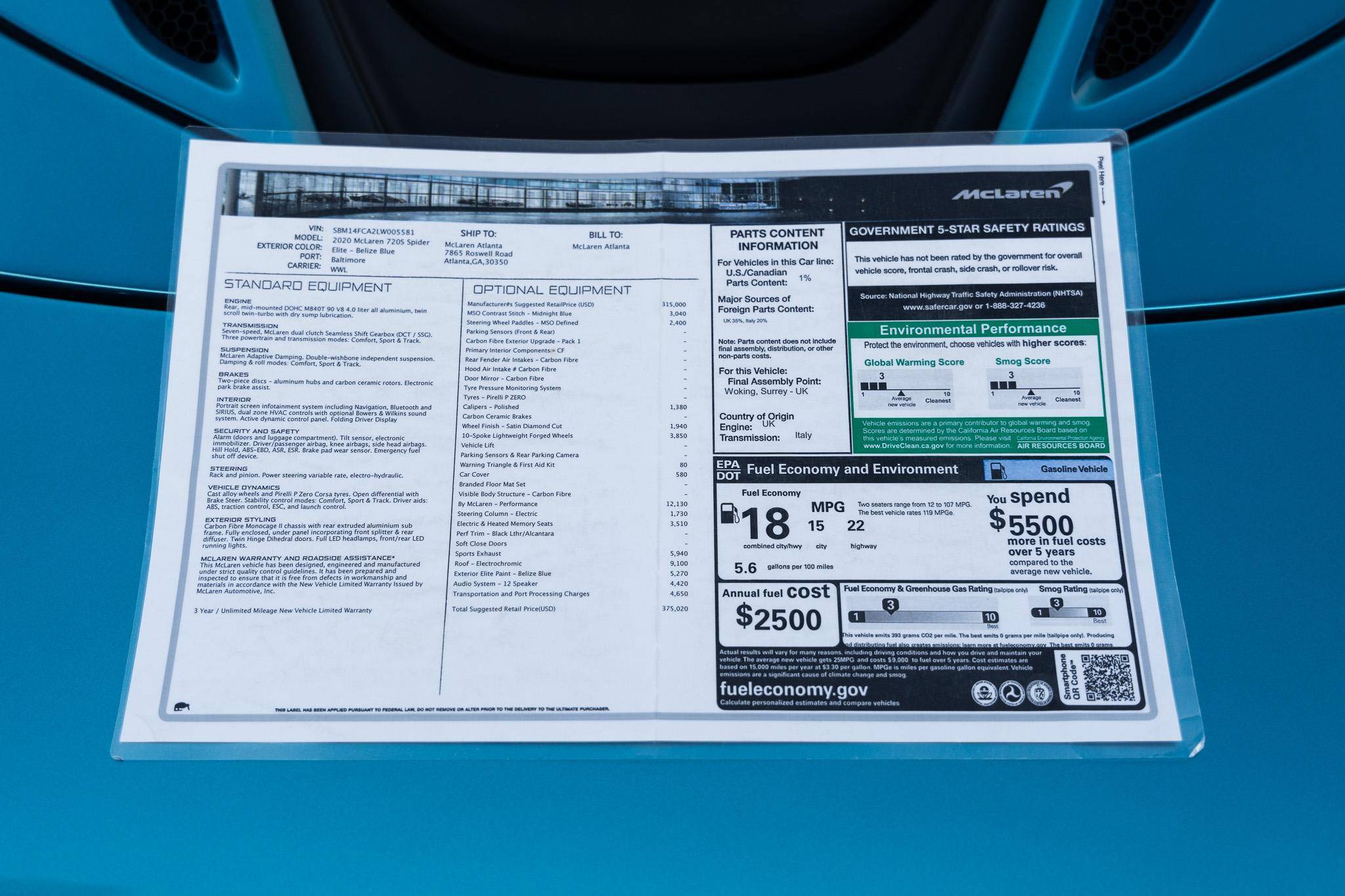 2020 McLaren 720S Spider Performance photo 94