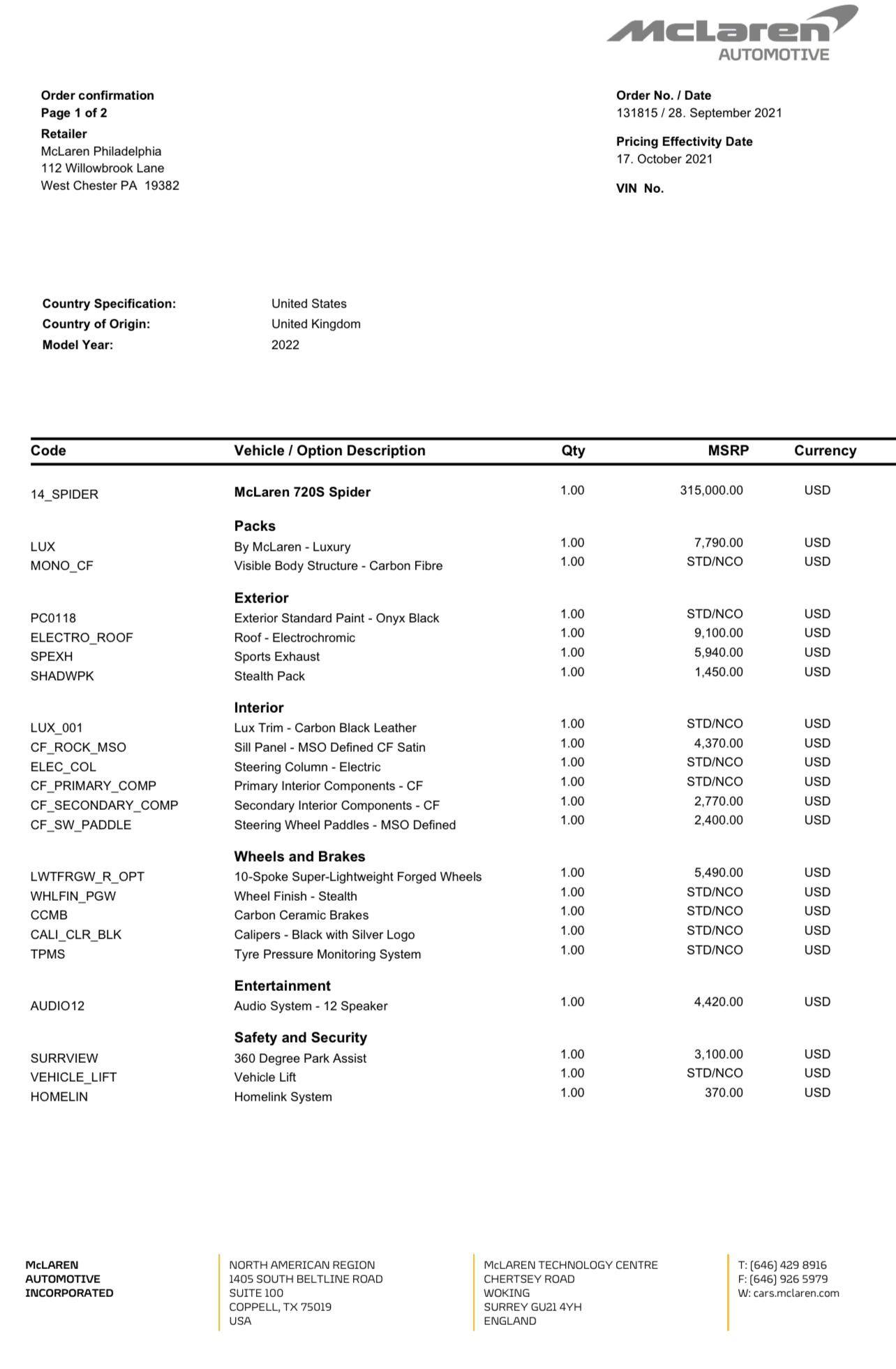 2022 McLaren 720S Spider photo 59