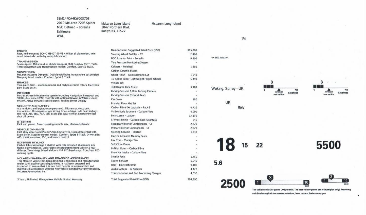 2019 McLaren 720S Spider Luxury photo 56
