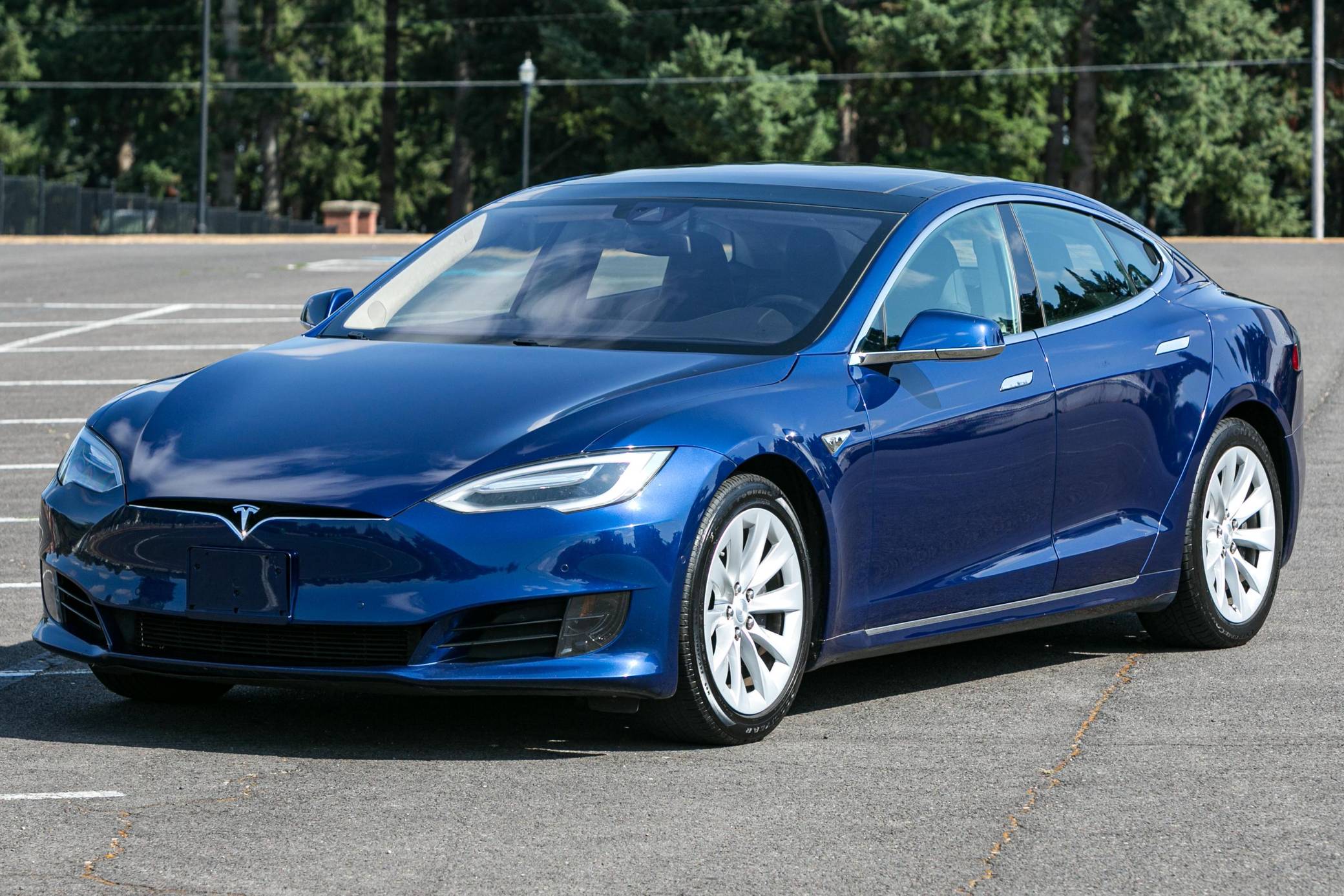 Tesla model deals s dark blue