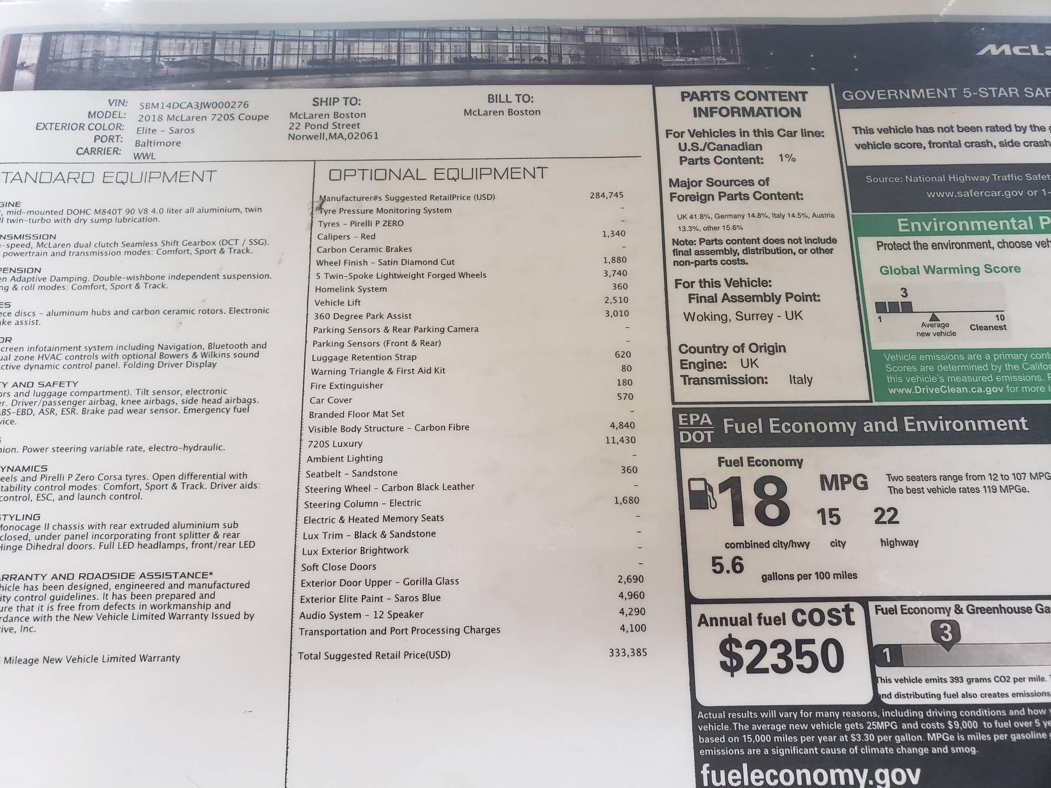 2018 McLaren 720S photo 61