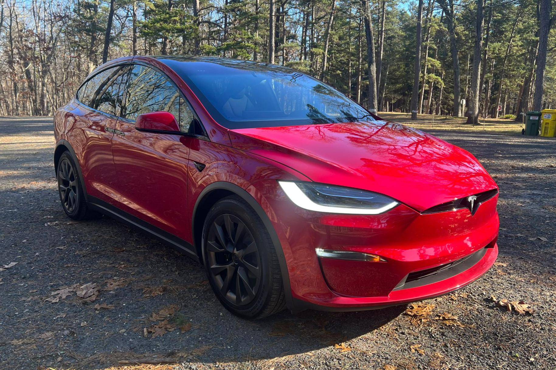 Tesla model deals x red interior