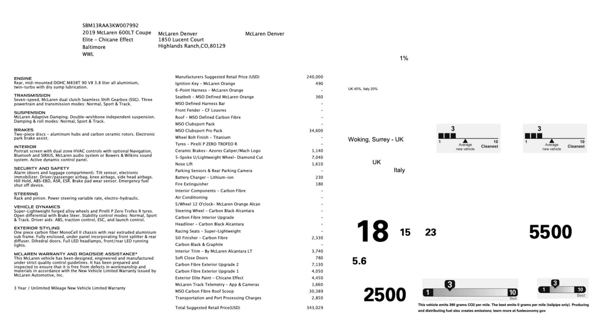 2019 McLaren 600LT photo 73